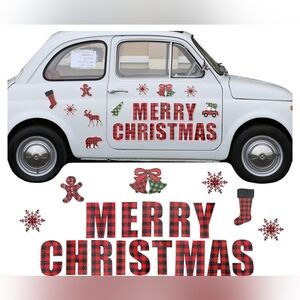 25 Pcs Christmas Buffalo Plaid Car or Garage Magnets Large Merry Christmas